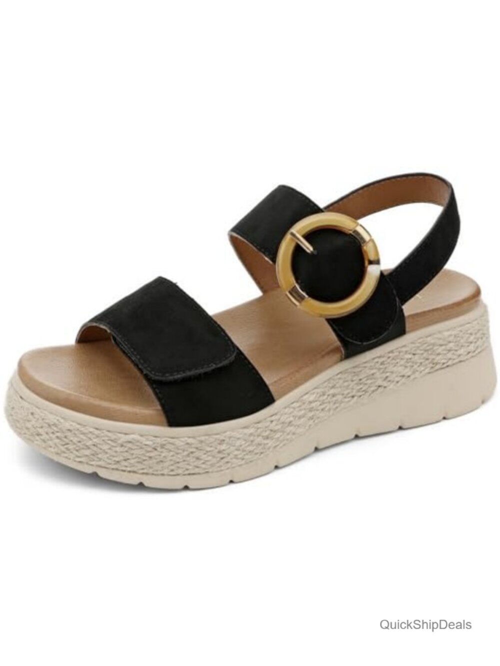 Espadrille Platform Sandals Low Wedge Orthopedic Arch Support Women's